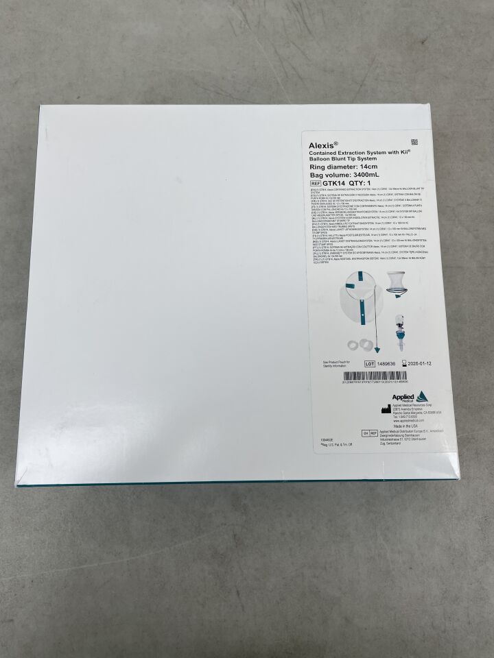 GTK14 - APPLIED MEDICAL RESOURCES - Alexis Contained Extraction System with Kii Balloon Blunt Tip System, 3400 mL Bag, (BX/1) - ( Expiry Date: 2026-01-12 )
