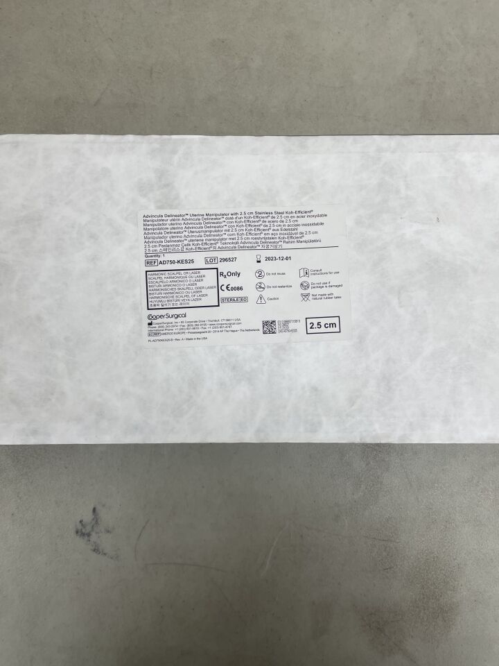 AD750-KES25 - COOPER SURGICAL - Advincula Delineator 2.5cm Ultem Stainless Steel Cup, (EA) - ( Expiry Date: 2023-12-01 )