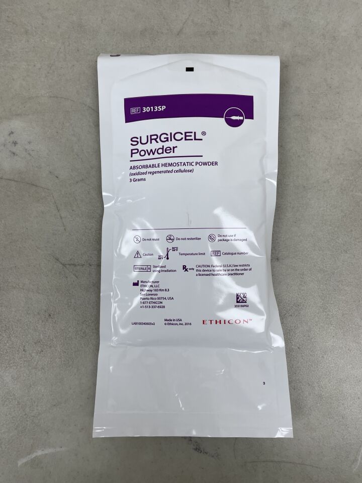 3013SP - ETHICON - Surgicel Powder Absorbable Hemostat, 3 g, (EA) - ( Expiry Date: 2026-04-30 )