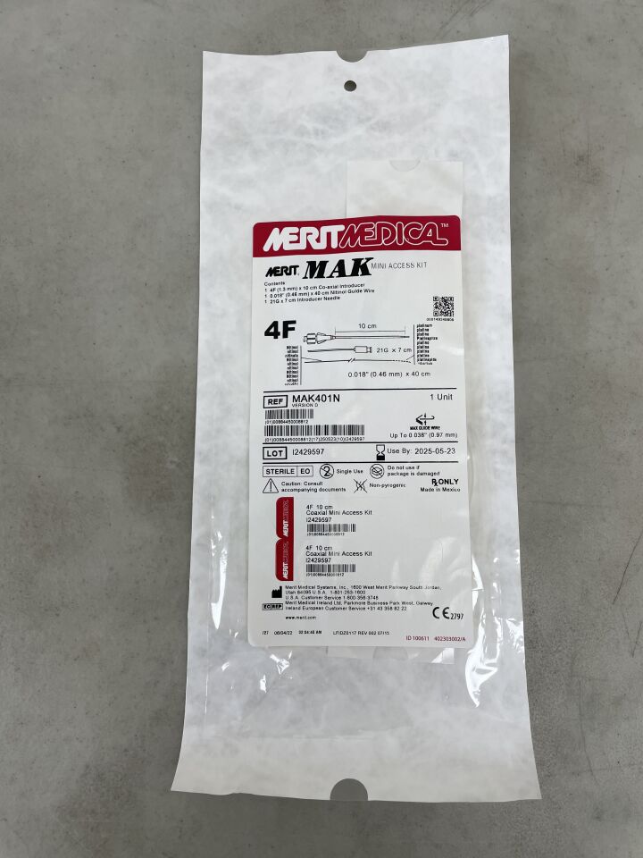 MAK401N - MERIT MEDICAL - MAK Mini Access Kit, Echo NT / PT 4F x 10cm, (EA) - ( Expiry Date: 2025-05-23 )