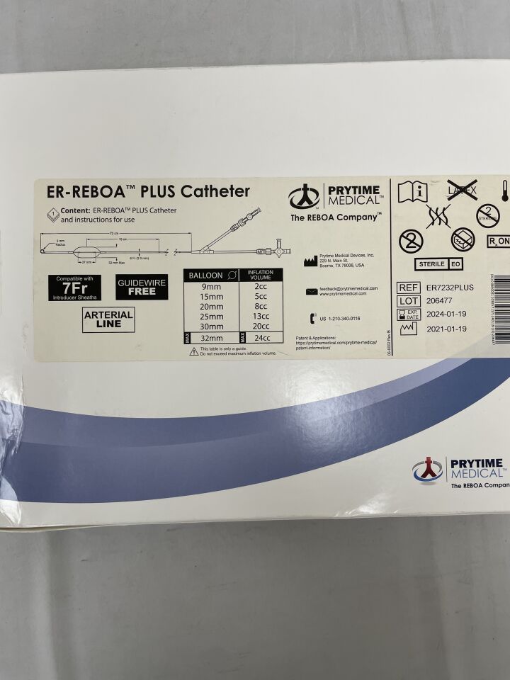 ER7232PLUS - PRYTIME MEDICAL - ER-REBOA Plus Catheter, (BX/1) - ( Expiry Date: 2026-05-07 )