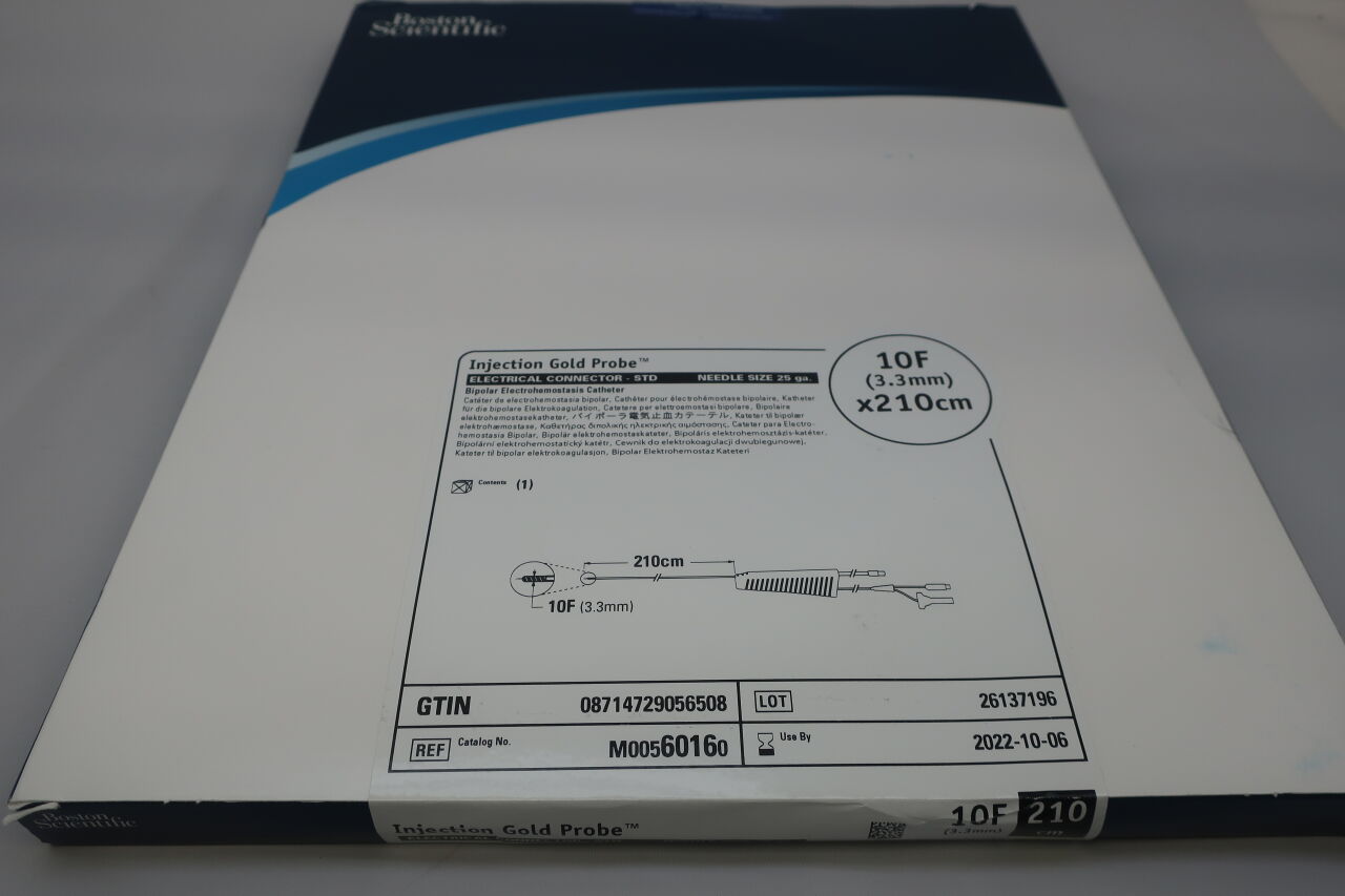 6016 - BOSTON SCIENTIFIC - Injection Gold Probe Bipolar Electrohemostasis Catheter - Electrical Connector - STD - 10Fr x 210cm, (EA) - ( Expiry Date: 2009-07-01 )