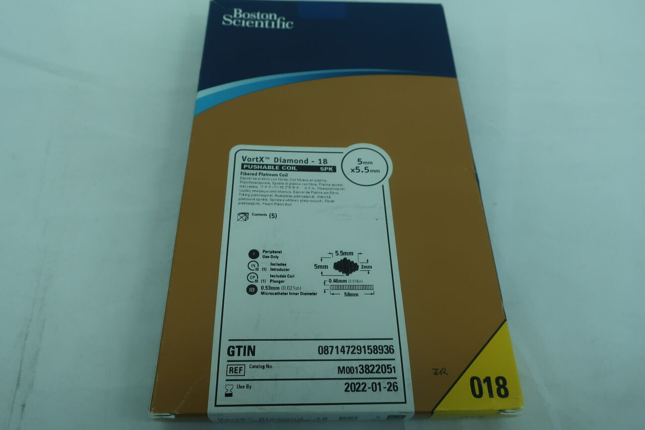 382205 - BOSTON SCIENTIFIC - VortX Diamond - 18 Pushable Coil 5PK, (BX/5) - ( Expiry Date: 2022-01-26 )