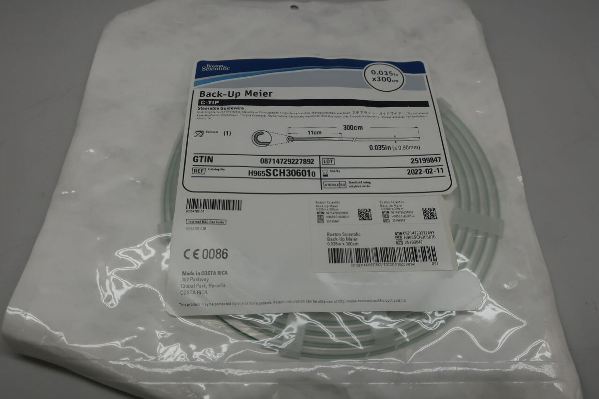 SCH30601 - BOSTON SCIENTIFIC - Back-Up Meier C-Tip Steerable Guidewire 0.035" X 300cm, (EA)