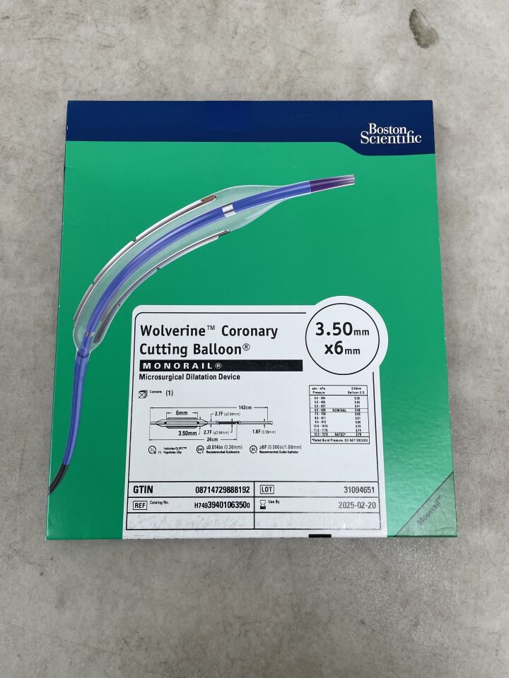 3940106350 - BOSTON SCIENTIFIC - Wolverine Coronary Cutting Balloon MONORAIL Microsurgical Dilatation Device - 3.50mm x 6mm, () - ( Expiry Date: 2024-05-22 )