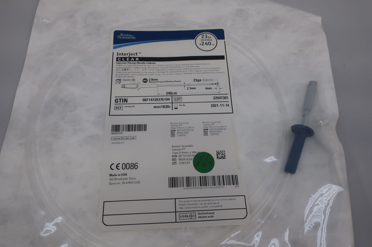 1830 - BOSTON SCIENTIFIC - Inject Injection Therapy Needle Catheter, Clear, 23ga x 240cm, (EA) - ( Expiry Date: 2024-10-07 )