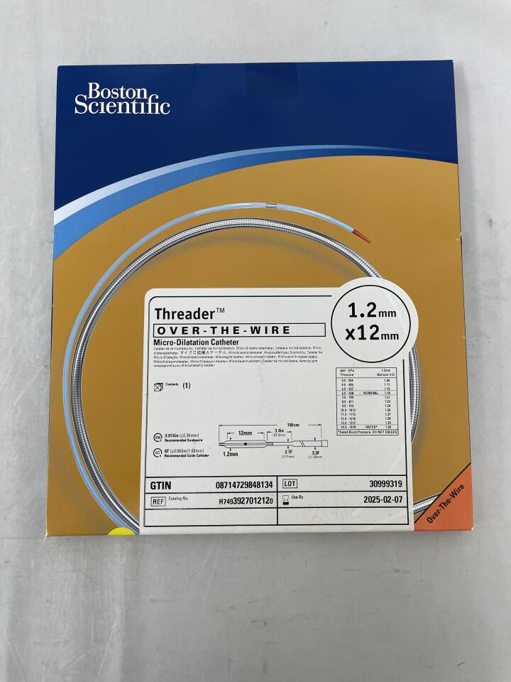 392701212 - BOSTON SCIENTIFIC - Threader Micro-Dilatation Catheter, Over The Wire, 1.2mm x 12mm, (BX/1) - ( Expiry Date: 2025-02-07 )