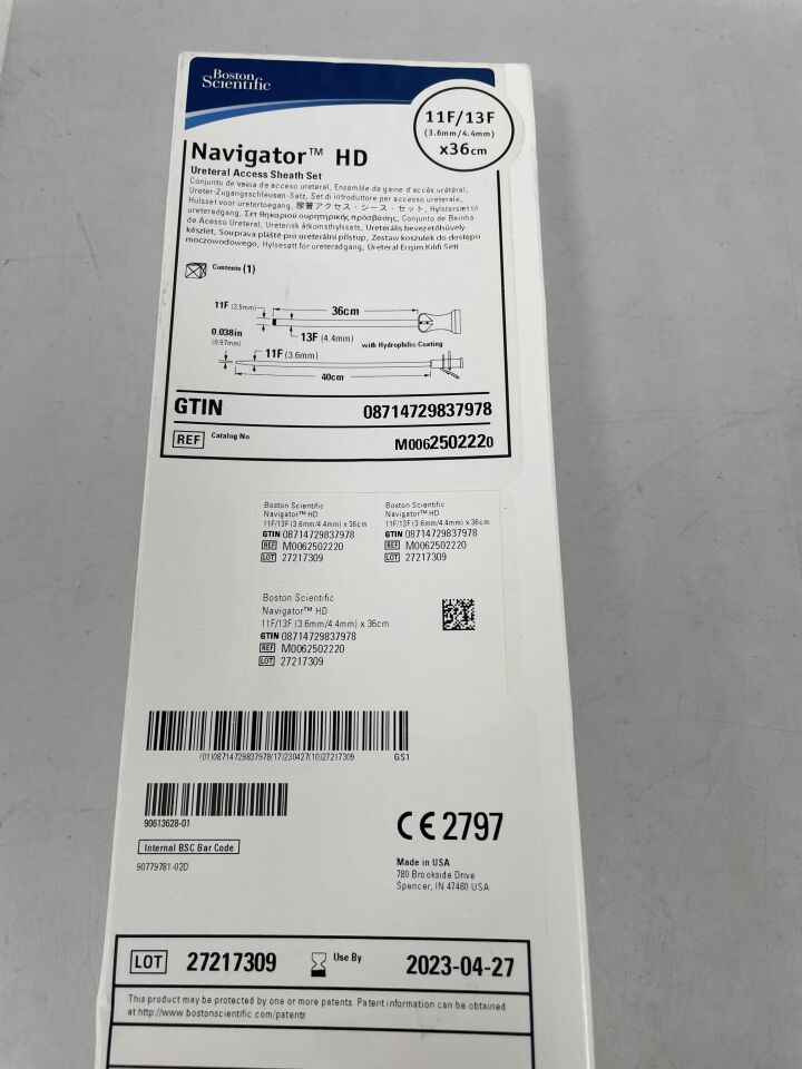 250222 - BOSTON SCIENTIFIC - Navigator HD Ureteral Access Sheath Set 11F/13F x 36cm, (BX/1) - ( Expiry Date: 2025-03-01 )