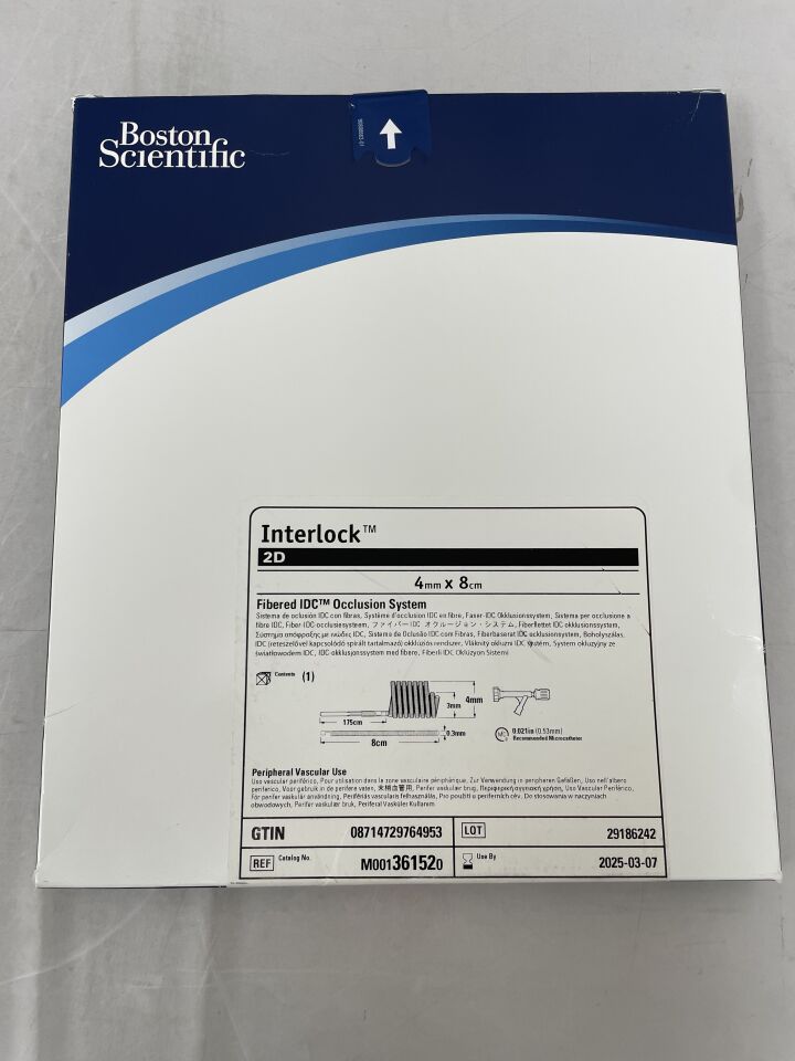 36152 - BOSTON SCIENTIFIC - Interlock 2D Fibered IDC Occlusion System - 4mm x 8cm, (BX/1) - ( Expiry Date: 2025-03-07 )