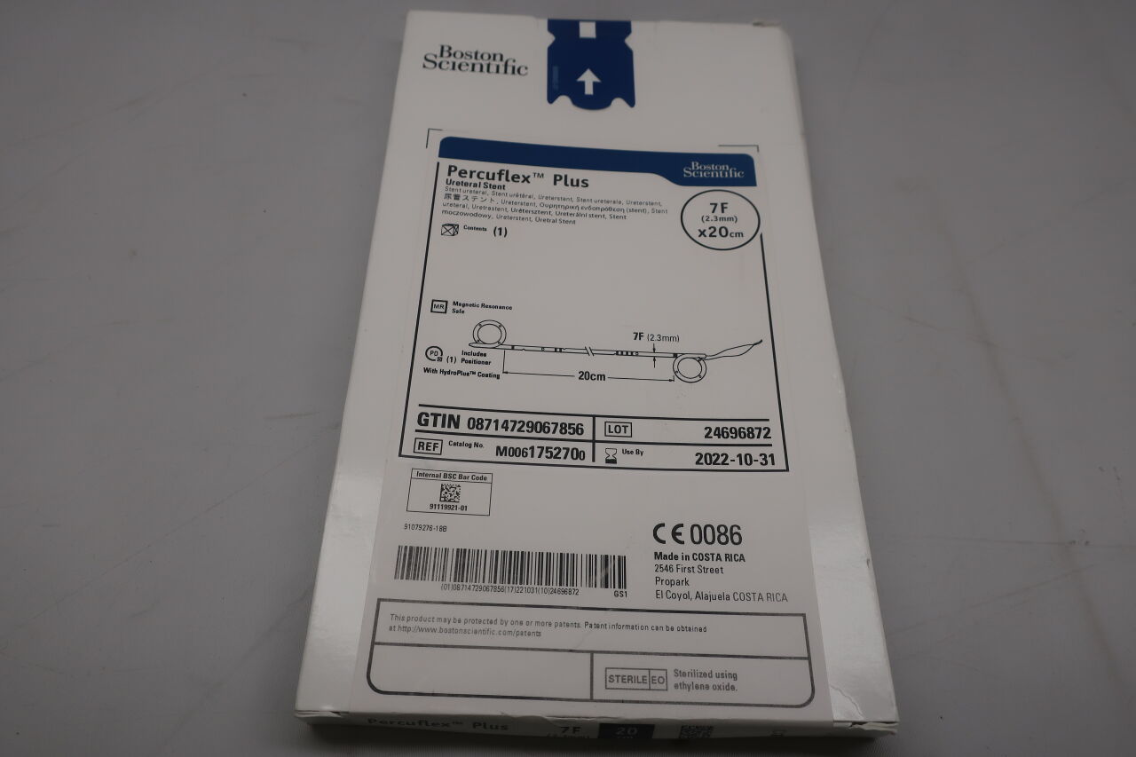 175270 - BOSTON SCIENTIFIC - Percuflex Plus Ureteral Stent, 7F x 20cm, (BX/1) - ( Expiry Date: 2025-06-08 )