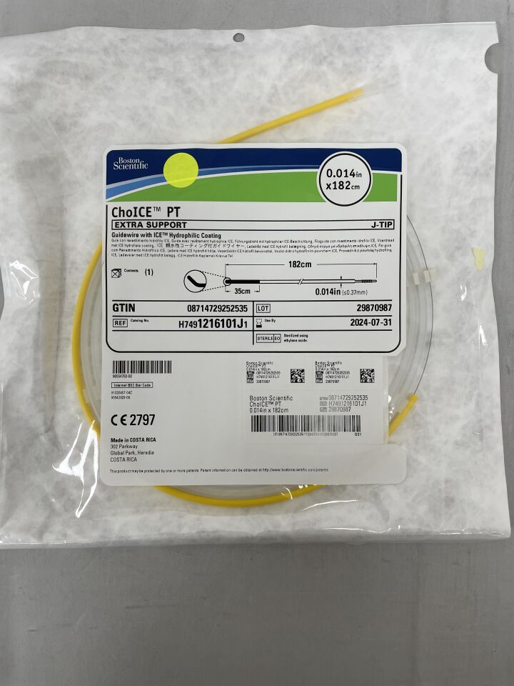 1216101J - BOSTON SCIENTIFIC - Choice PT Extra Support Guidewire, 0.014 in. dia. x 182 cm Length, (EA) - ( Expiry Date: 2025-07-04 )