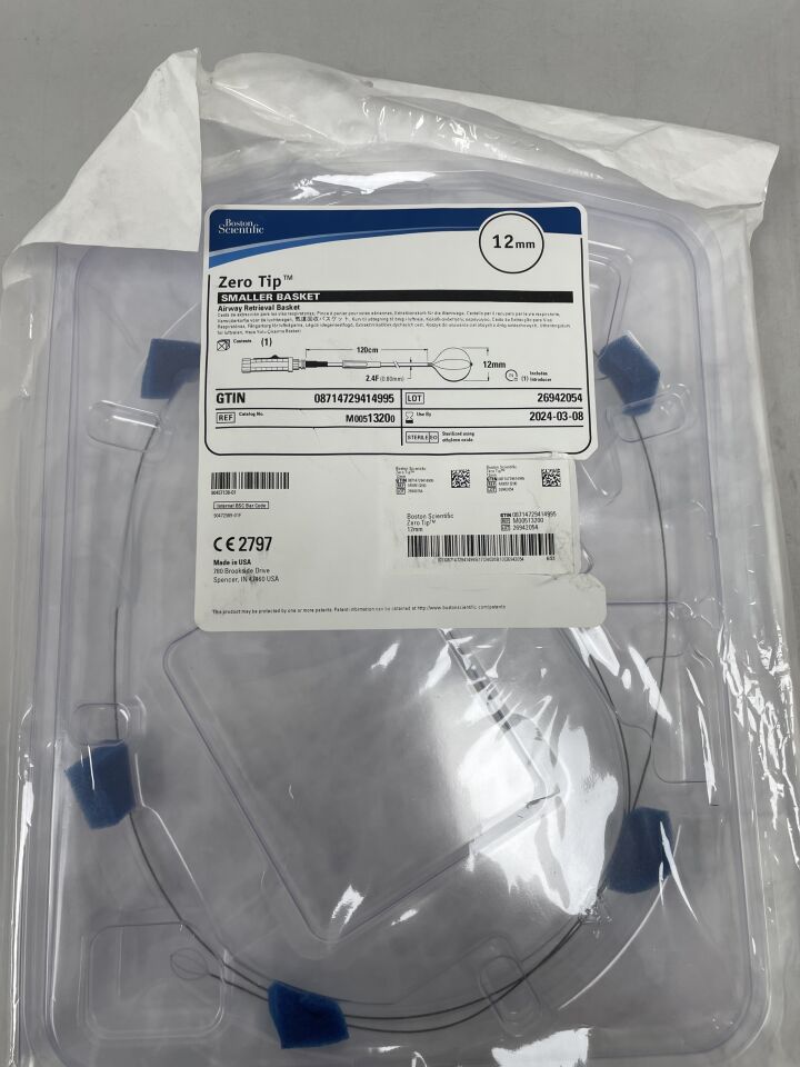 1320 - BOSTON SCIENTIFIC - Zero Tip Smaller Basket Airway Retrieval Basket, 12mm , (EA) - ( Expiry Date: 2025-08-07 )