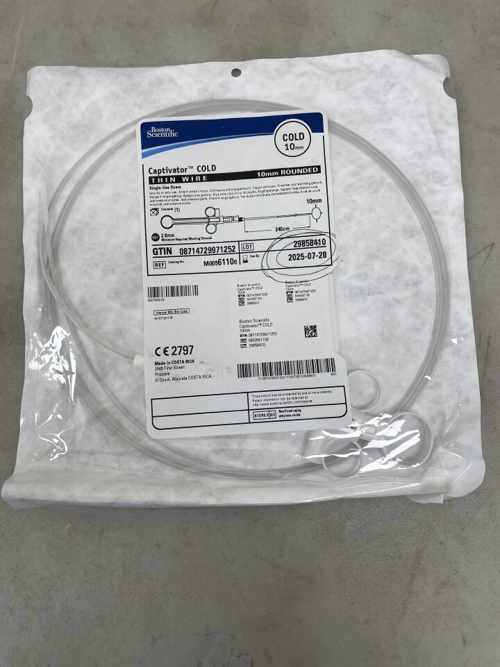6110 - BOSTON SCIENTIFIC - Captivator COLD Single-Use Snare - Thin Wire/Rounded - 10mm x 240cm, (EA) - ( Expiry Date: 2025-11-22 )