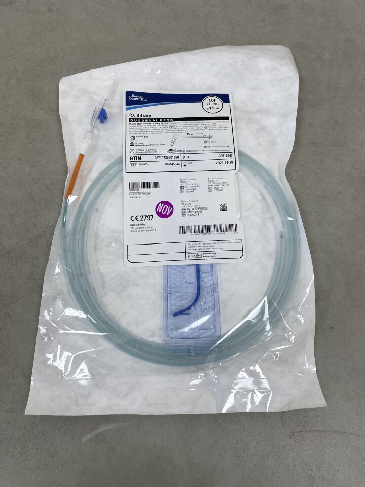 4564 - BOSTON SCIENTIFIC - RX Biliary Stent with RX Delivery System - Duodenal Bend - 10Fr x 15cm, (EA) - ( Expiry Date: 2025-11-28 )