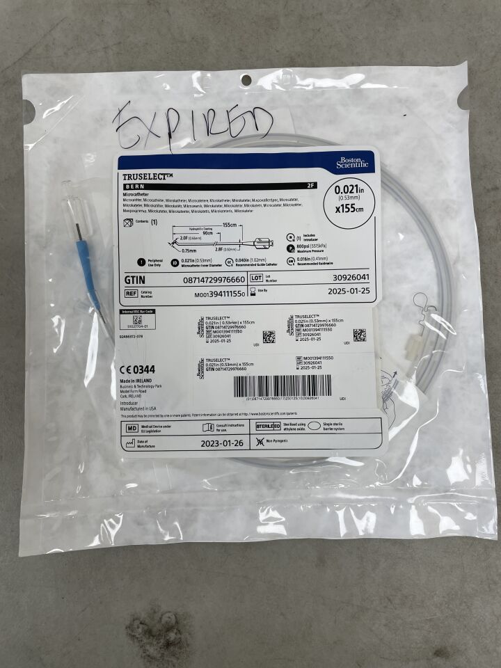 39411155 - BOSTON SCIENTIFIC - TRUSELECT Microcatheter - Bern - .021" x 155cm, (BX/1) - ( Expiry Date: 2025-12-11 )
