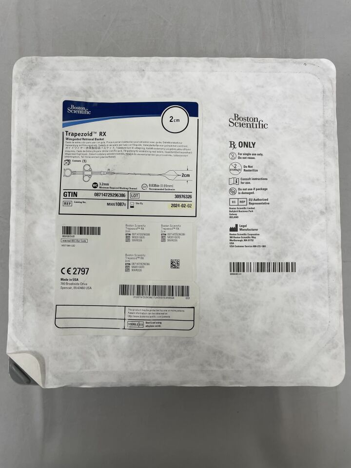 1087 - BOSTON SCIENTIFIC - Trapezoid RX Wireguided Retrieval Basket - 2cm, (EA) - ( Expiry Date: 2026-01-14 )