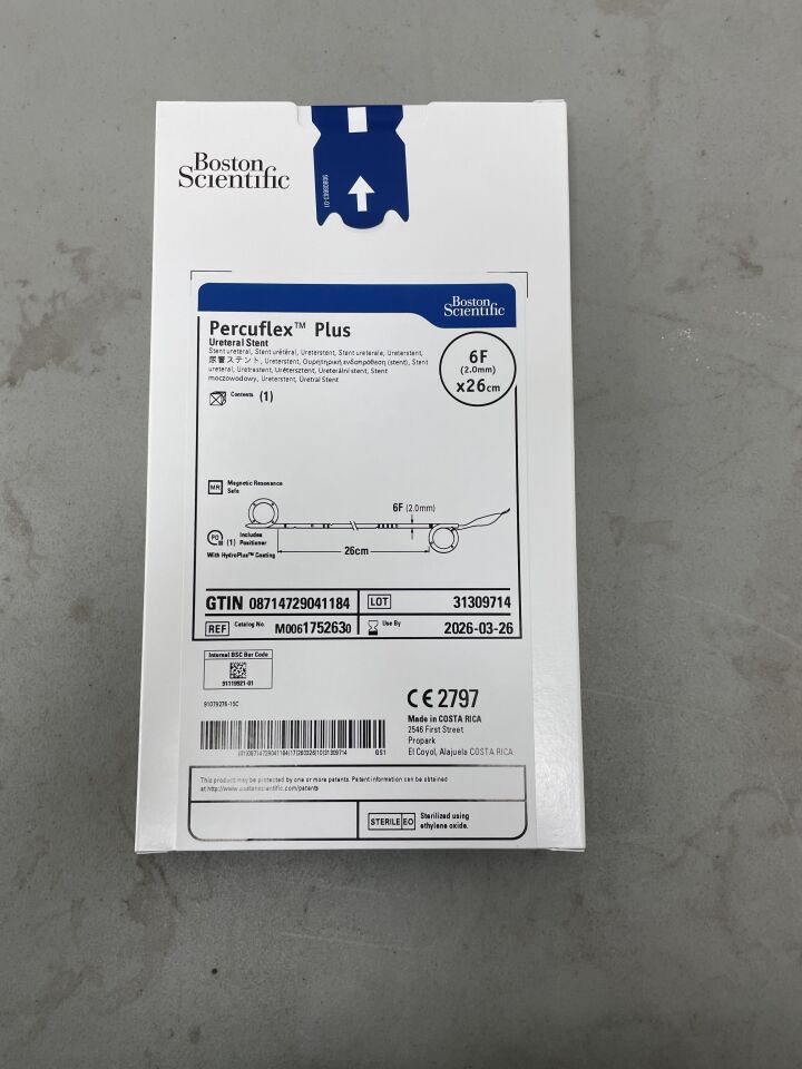 175250 - BOSTON SCIENTIFIC - Percuflex Plus Ureteral Stent - 4.8Fr x 20cm, (BX/1)