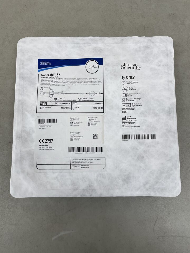 1086 - BOSTON SCIENTIFIC - Trapezoid RX Wireguided Retrieval Basket - 1.5cm, (EA) - ( Expiry Date: 2026-03-03 )