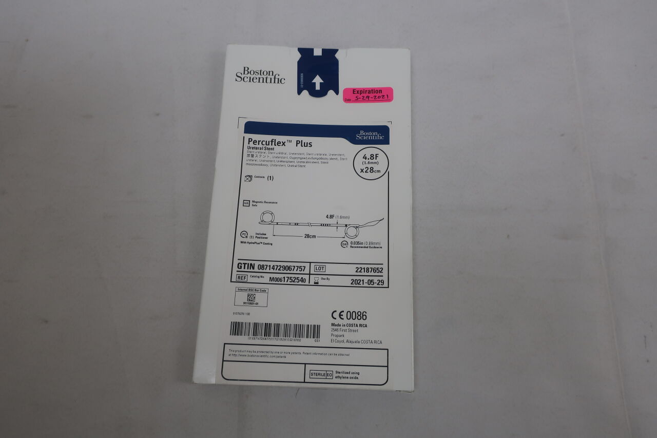 175254 - BOSTON SCIENTIFIC - Percuflex Plus Ureteral Stent, 4.8F x 28cm, (BX/1) - ( Expiry Date: 2026-03-23 )