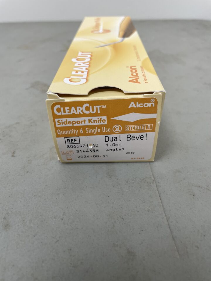8065921540 - ALCON - ClearCut Sideport Knife, Dual Bevel Angled 1.0mm, (BX/6) - ( Expiry Date: 2025-09-30 )