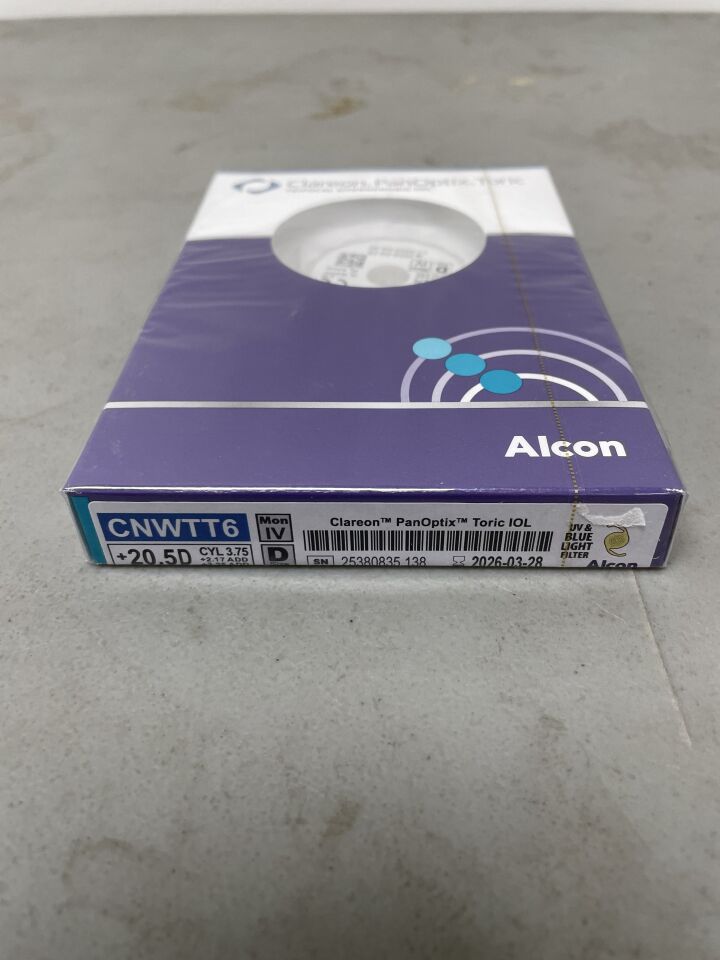 CNWTT6.205 - ALCON - Clareon PanOptix Toric IOL 3.75 CYL, +20.5D, (BX/1) - ( Expiry Date: 2025-12-07 )