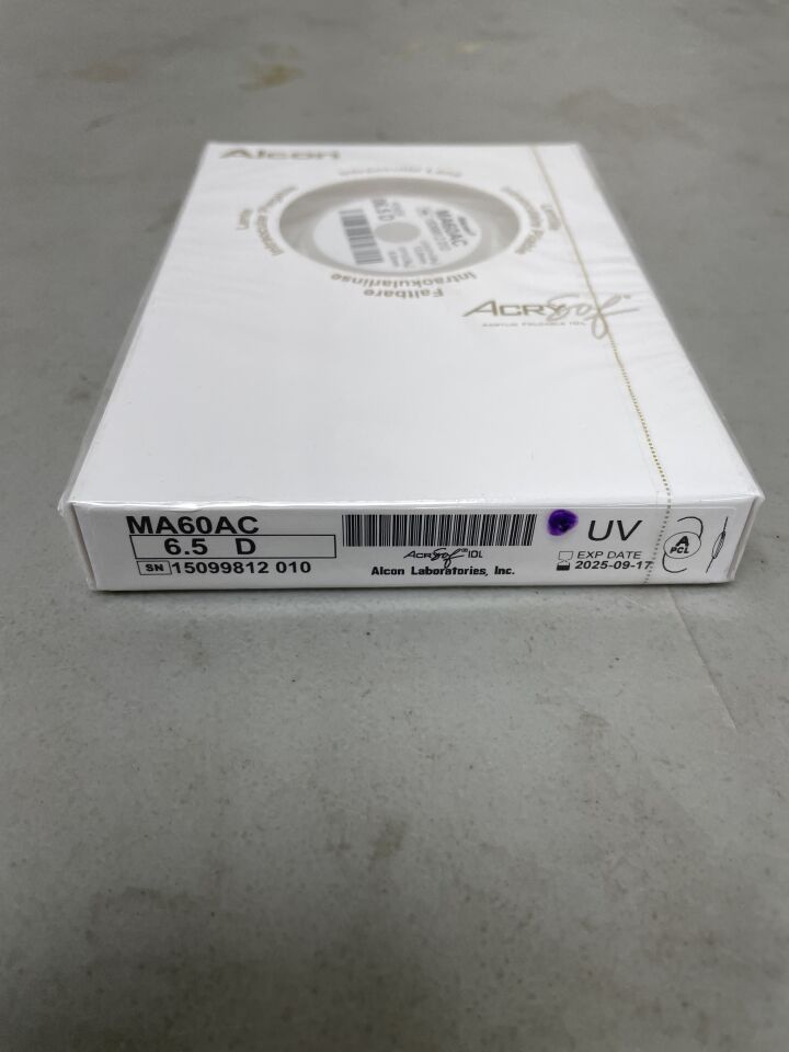 MA60AC.065 - ALCON - AcrySof Soft Acrylic Multipiece Intraocular Lens, 6.5D, (BX/1) - ( Expiry Date: 2025-10-19 )