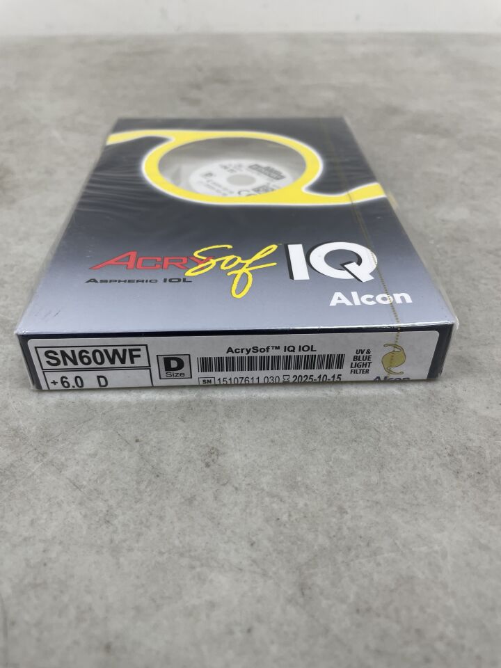 SN60WF.060 - ALCON - AcrySof IQ IOL Foldable Intraocular Lens, 6.0D, (BX/1) - ( Expiry Date: 2025-11-11 )