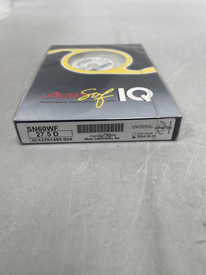 SN60WF.275 - ALCON - AcrySof IQ IOL Foldable Intraocular Lens, 27.5D, (BX/1) - ( Expiry Date: 2025-11-11 )