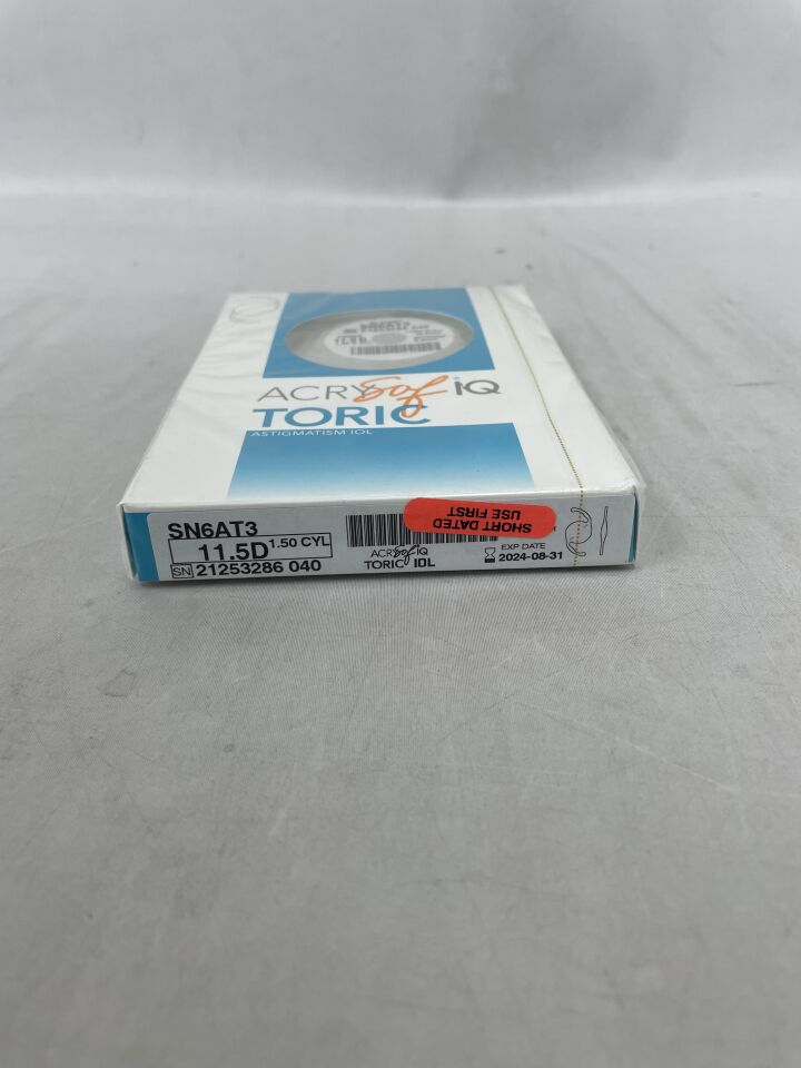 SN6AT3.115 - ALCON - ACRYSof IQ Toric Astigmatism IOL, 11.5D, (BX/1) - ( Expiry Date: 2025-12-09 )