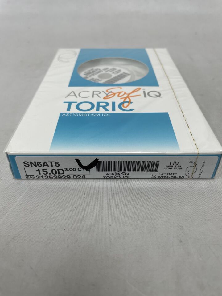 SN6AT5.150 - ALCON - ACRYSof IQ Toric Astigmatism IOL, 15.0D, (BX/1) - ( Expiry Date: 2025-11-01 )