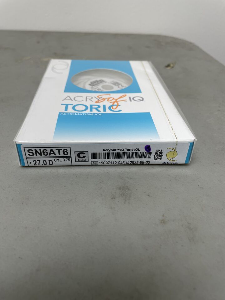 SN6AT6.270 - ALCON - AcrySof IQ Toric Astigmatism Intraocular Lens, 27.0D, (BX/1) - ( Expiry Date: 2025-11-30 )