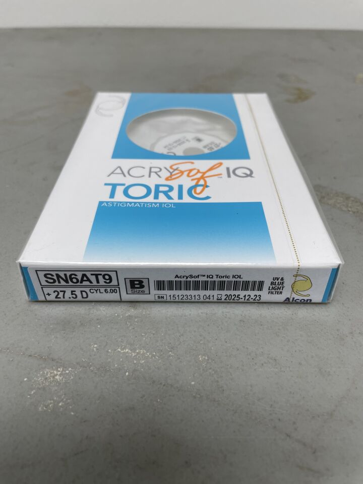 SN6AT9.275 - ALCON - AcrySof IQ Toric Astigmatism Intraocular Lens, 27.5D, (BX/1) - ( Expiry Date: 2025-11-11 )