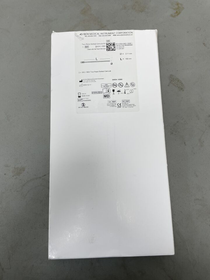 2SCK1-190X - ADTECH MEDICAL - Two-Piece Slotted Cannula 2.11mm x 190mm, (BX/2) - ( Expiry Date: 2025-12-01 )