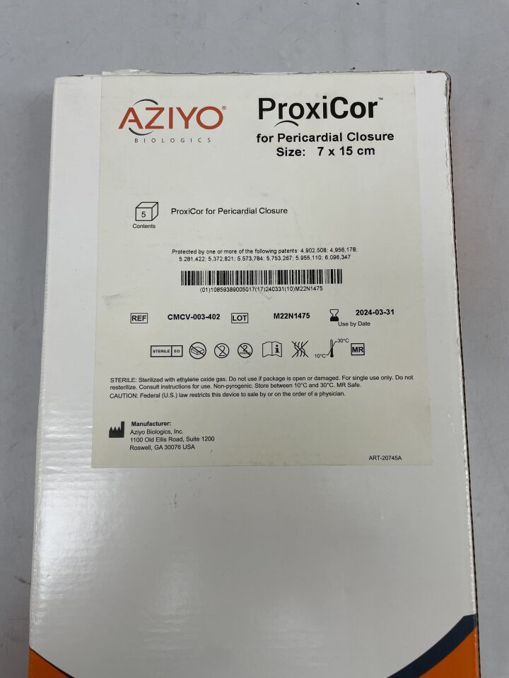 CMCV-003-402 - AZIYO - ProxiCor for Pericardial Closure 7 x 15cm, (BX/5) - ( Expiry Date: 2025-11-30 )
