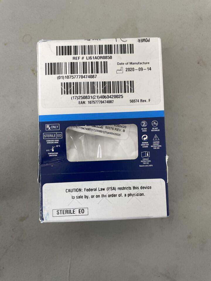 LI61AOR0850 - BAUSCH & LOMB - SofPort IOL Advanced Optics Aspheric Lens, +8.5D, (BX/1) - ( Expiry Date: 2025-08-31 )