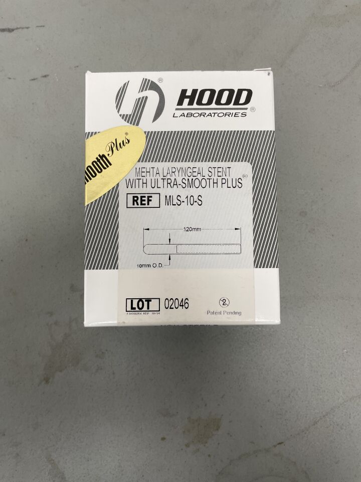 MLS-10-S - HOOD LABORATORIES - Mehta Laryngeal Stent, Ultra Smooth Plus, (BX/1) - ( Expiry Date: 2026-01-01 )