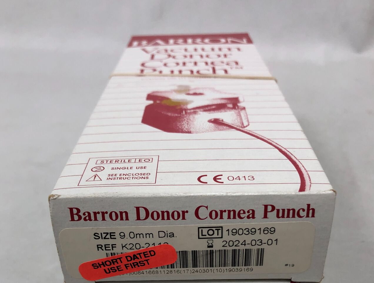 K20-2112 - KATENA - Barron Vacuum Donor Cornea Punch 9.0mm, (BX/1) - ( Expiry Date: 2025-12-01 )