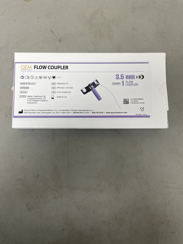 GEM2755 FC - SYNOVIS - gem flowcoupler, 3.5mm, (BX/1) - ( Expiry Date: 2026-01-20 )
