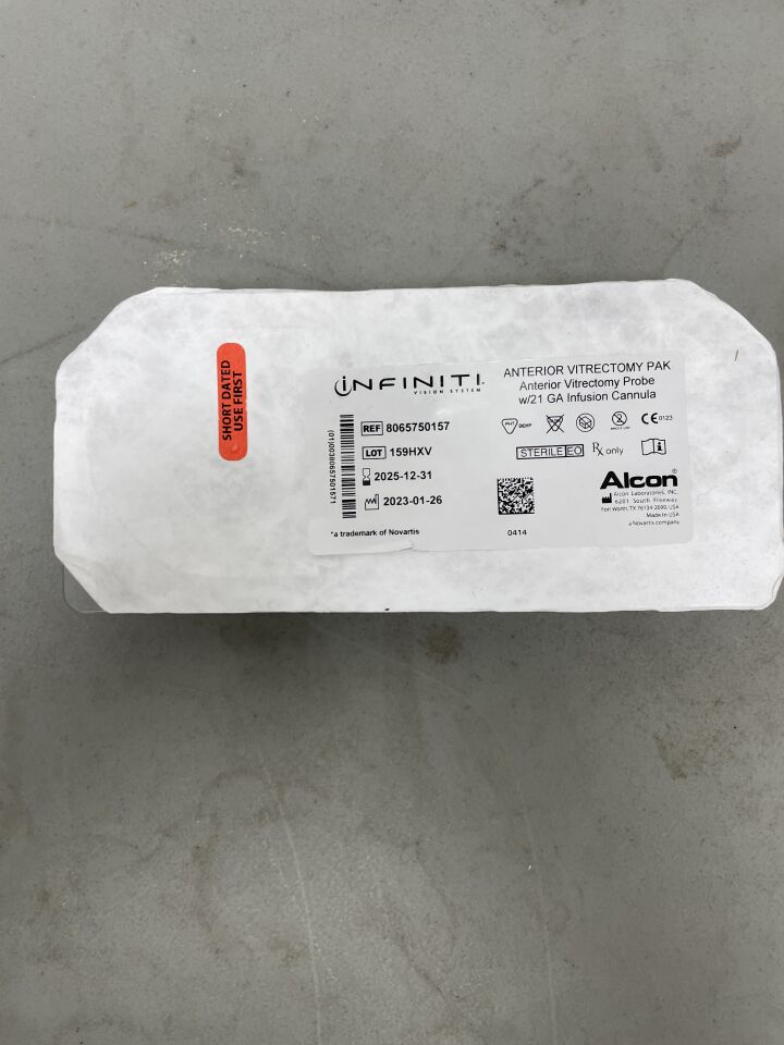 8065750157 - ALCON - Infiniti Anterior Vitrectomy Pak, (EA) - ( Expiry Date: 2026-04-30 )