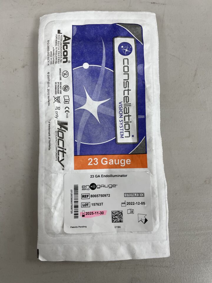 8065750972 - ALCON - 23G Straight Endoilluminator, RFID, (EA) - ( Expiry Date: 2025-12-09 )