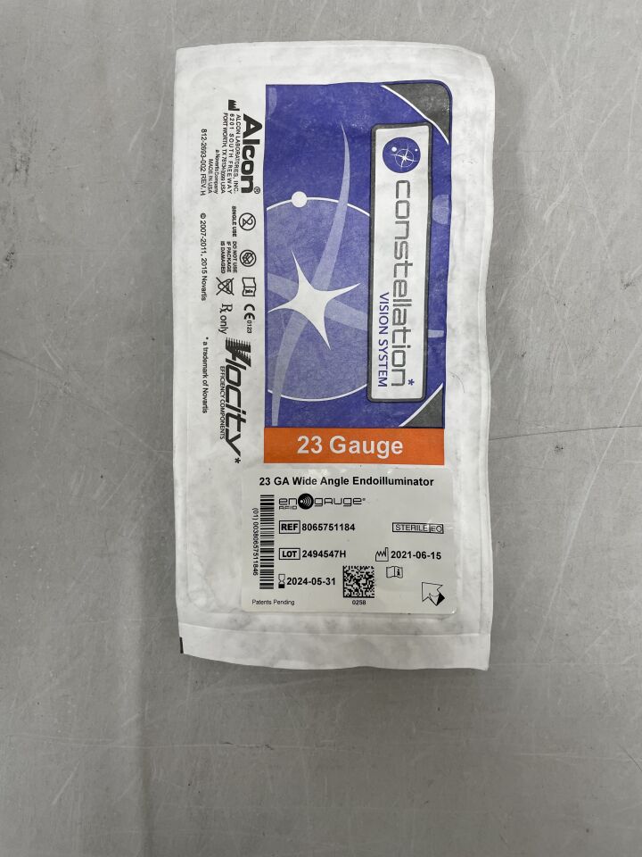 8065751184 - ALCON - Constellation 23G Sapphire Wide Angle Endoilluminator, RFID, (EA) - ( Expiry Date: 2025-10-06 )