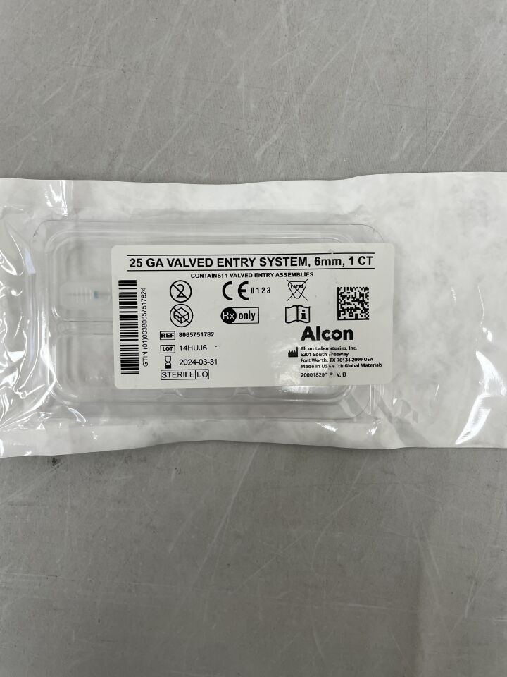 8065751782 - ALCON - 25G Valved Entry System, 6mm (1 Per Pack), (EA) - ( Expiry Date: 2025-12-14 )