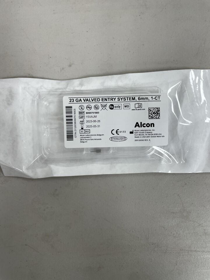 8065751800 - ALCON - 23 Ga 6mm Valved Trocar Cannula Entry System, 1 ct, (EA) - ( Expiry Date: 2025-10-20 )