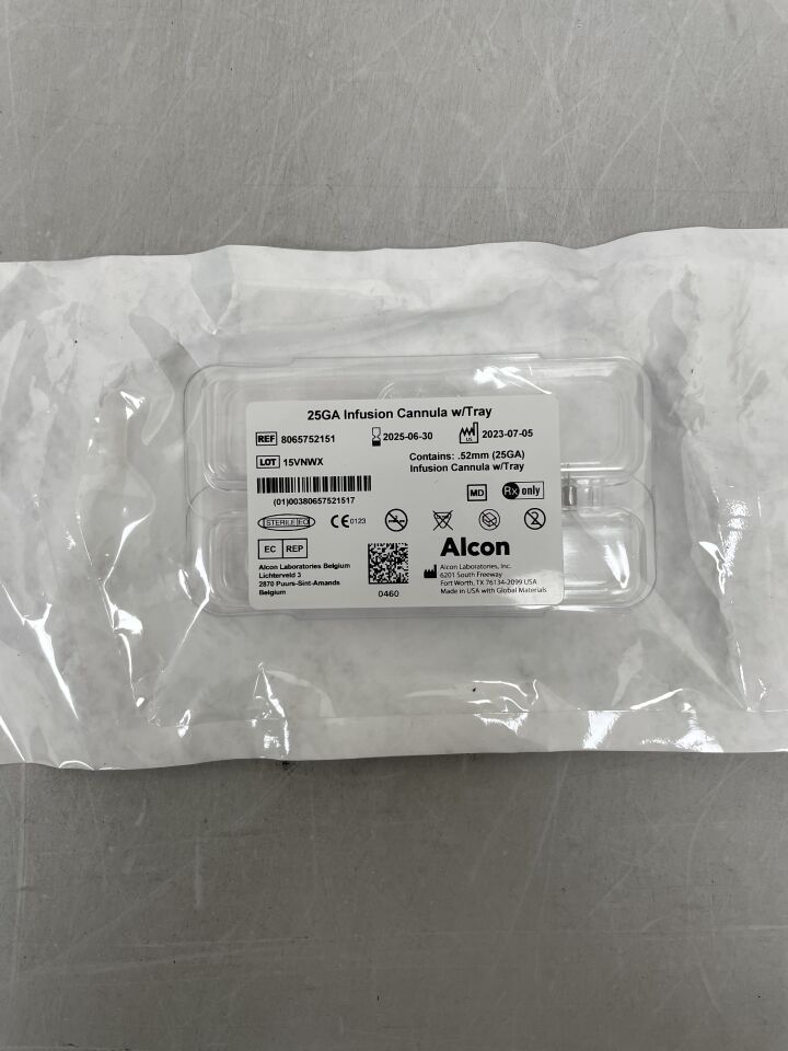 8065752151 - ALCON - 25G Sutured Infusion Cannula, 4mm with Tray, (EA) - ( Expiry Date: 2025-11-01 )