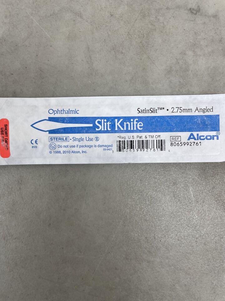 8065992761 - ALCON - SatinSlit Knife, Angled 2.75mm, (EA) - ( Expiry Date: 2025-10-06 )