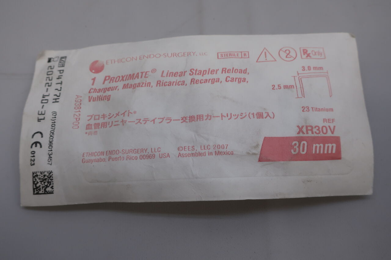 XR30V - ETHICON - Proximate Reloadable Staplers Cartridge, White, For TX30 30 mm Linear Stapler, (EA) - ( Expiry Date: 2025-10-31 )