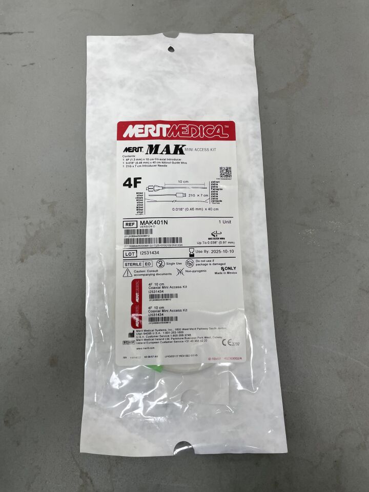 MAK401N - MERIT MEDICAL - MAK Mini Access Kit, Echo NT / PT 4F x 10cm, (EA) - ( Expiry Date: 2025-10-10 )