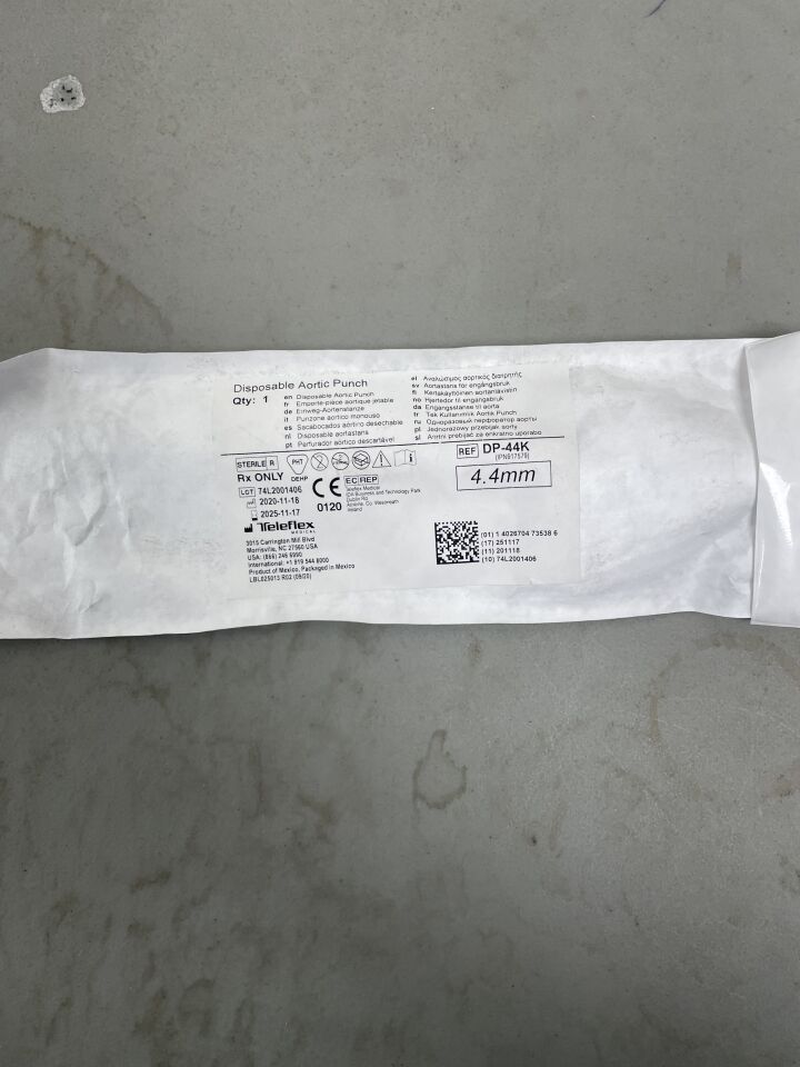 DP-44K - TELEFLEX - Standard Premium Diamond Edge Aortic Punch, 4.4 mm dia. x 8 in. Length, (EA) - ( Expiry Date: 2025-11-17 )