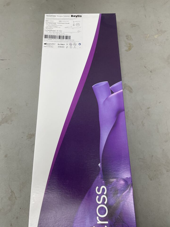 VXSK0021 - BAYLIS MEDICAL - VersaCross Access Solution - Transseptal Sheath (8.5Fr x 63cm x 45° Curve, D0 Dilator), Pigtail RF wire (.035" x 180cm), (BX/1) - ( Expiry Date: 2026-03-03 )