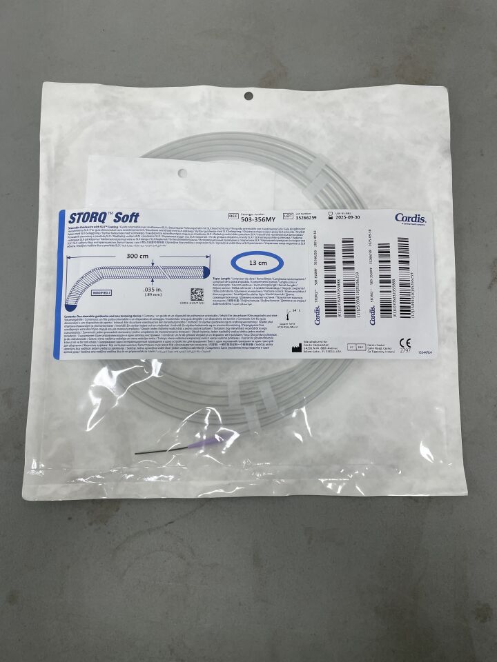 503-356MY - CORDIS - Storq Soft Steerable Guidewire, Modified J 0.035" x 300cm, (EA) - ( Expiry Date: 2025-09-30 )